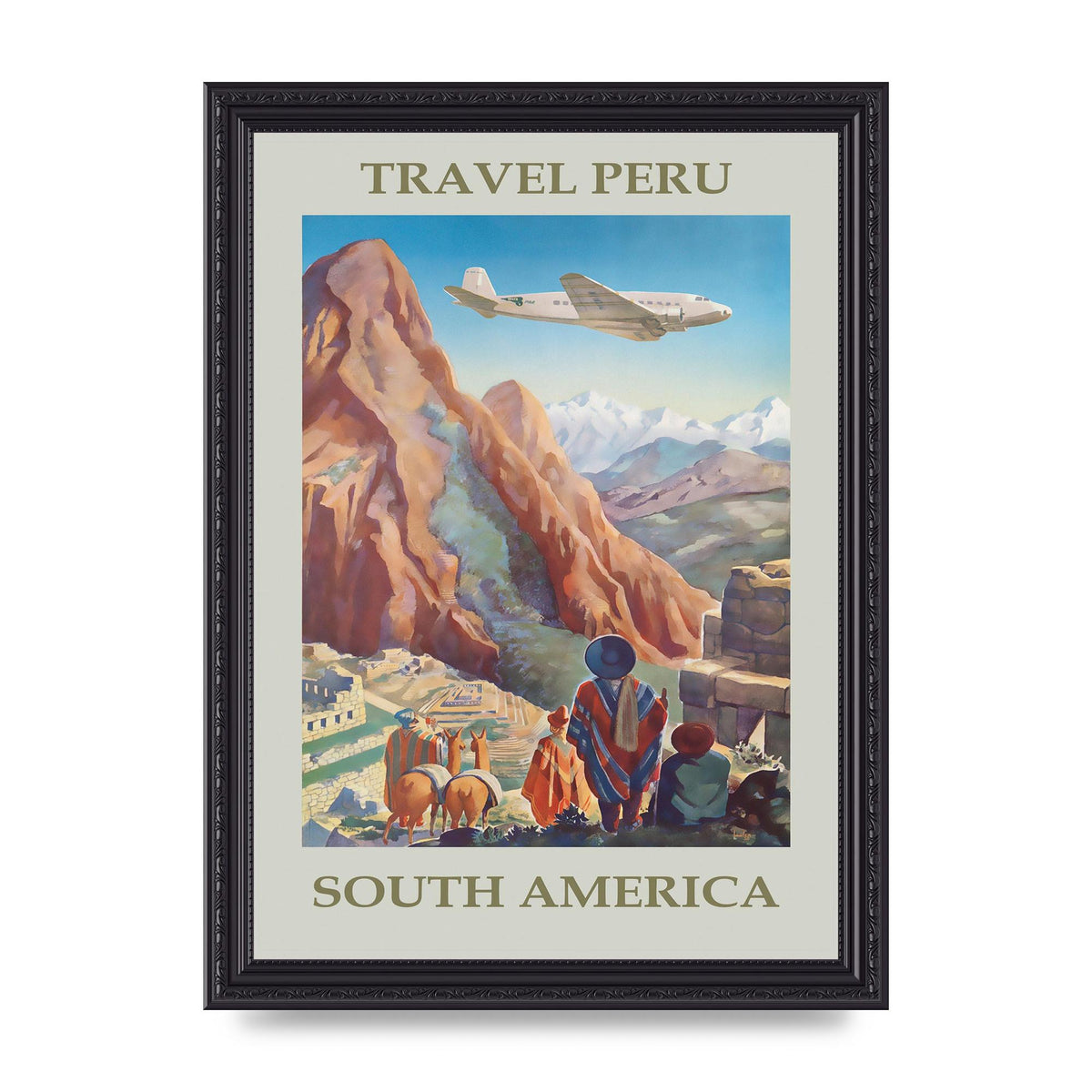 Travel Poster Peru Art For The Home - A4 framed