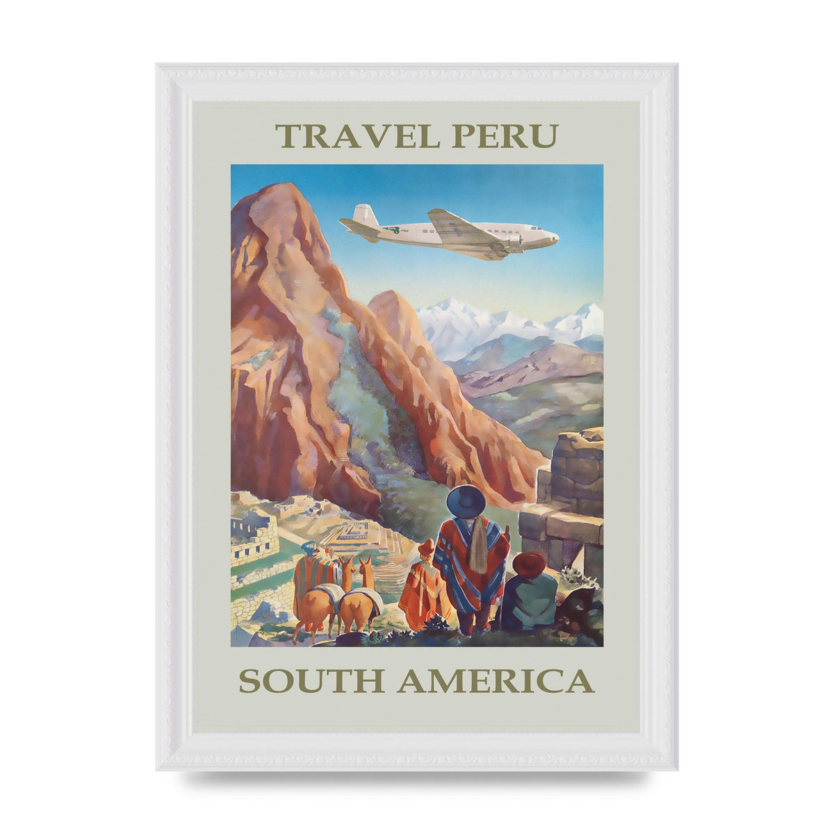 Travel Poster Peru Art For The Home - A4 framed