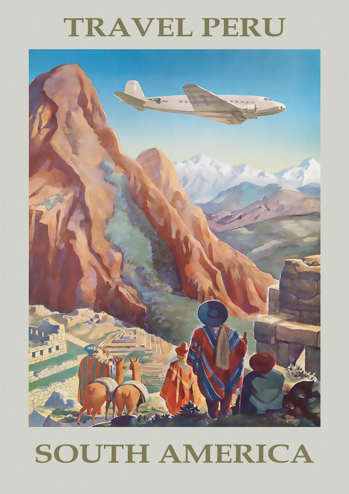 Travel Poster Peru Art For The Home - detail