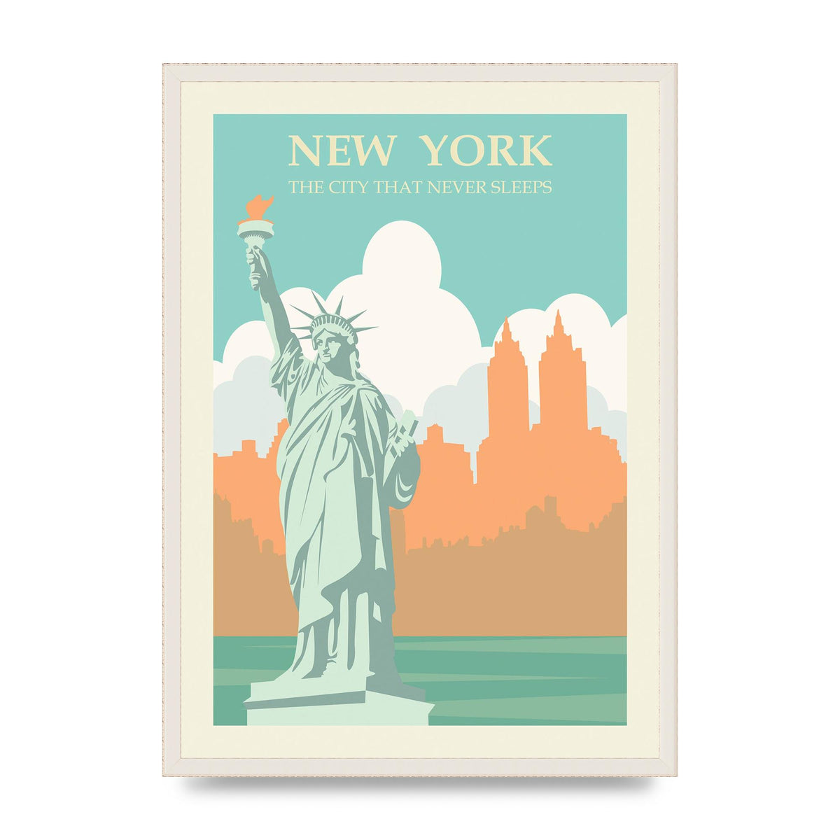 Travel Poster New York Art For The Home - A2 framed