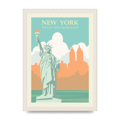 Travel Poster New York Art For The Home - A3 framed