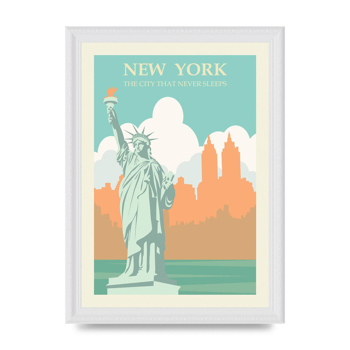 Travel Poster New York Art For The Home - A4 framed