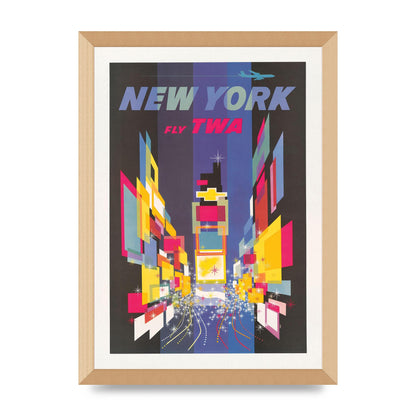 Travel Poster New York 2 Printed Poster - A3 framed
