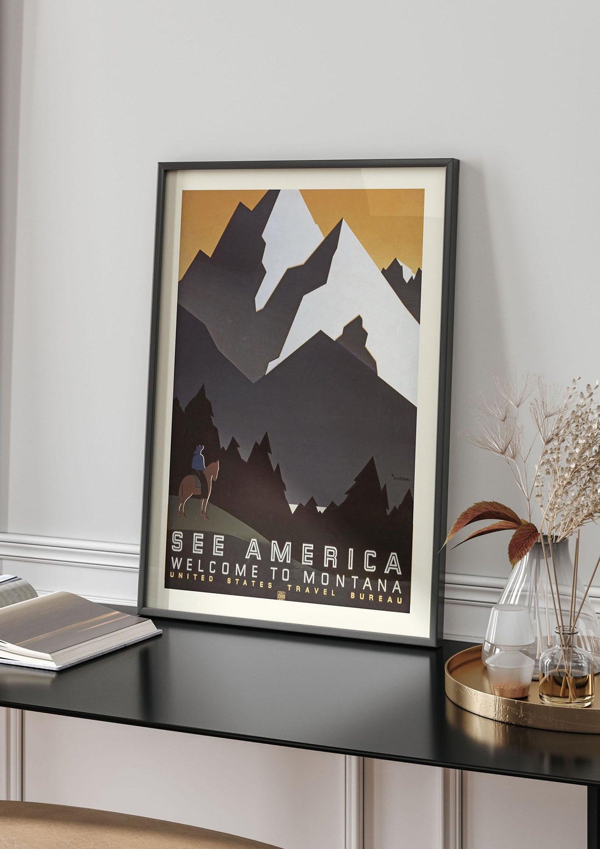 Travel Poster Montana Usa Art For The Home - living room 4