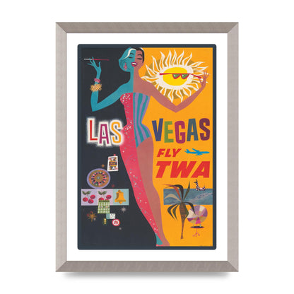 Travel Poster Las Vegas Art For The Home - A3 framed