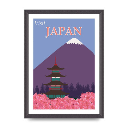 Travel Poster Japan 2 Art For The Home - A3 framed