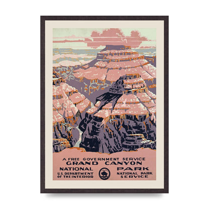 Travel Poster Grand Canyon Usa Wall Art - A2 framed