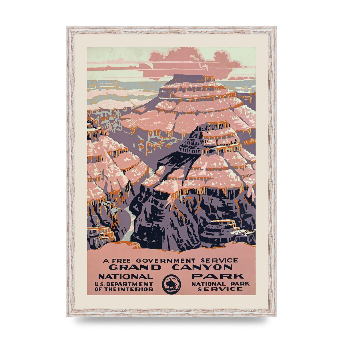 Travel Poster Grand Canyon Usa Wall Art - A2 framed