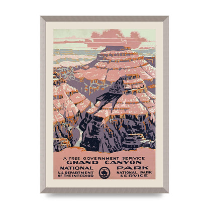 Travel Poster Grand Canyon Usa Wall Art - A2 framed