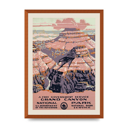 Travel Poster Grand Canyon Usa Wall Art - A2 framed