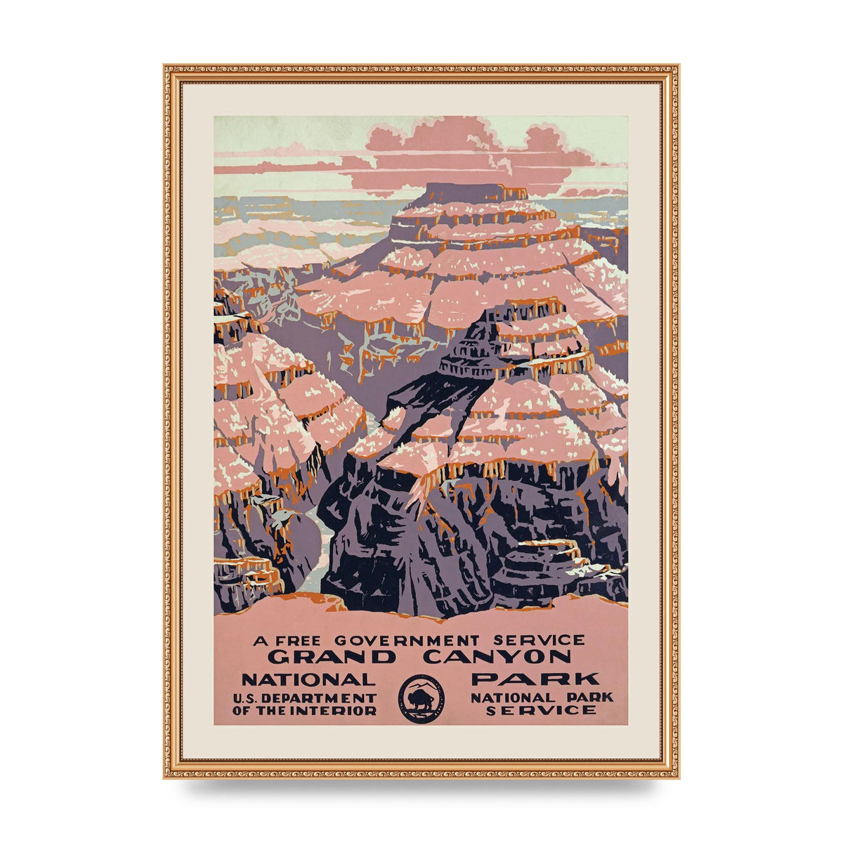 Travel Poster Grand Canyon Usa Wall Art - A2 framed