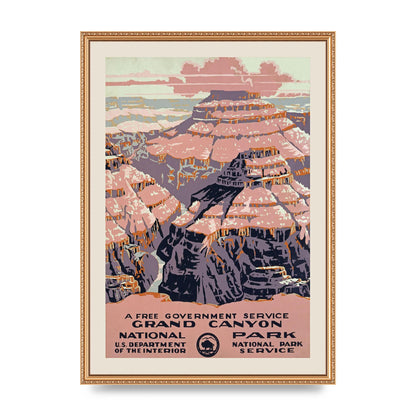 Travel Poster Grand Canyon Usa Wall Art - A2 framed