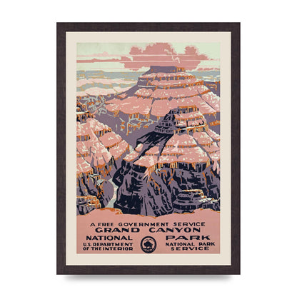 Travel Poster Grand Canyon Usa Wall Art - A3 framed