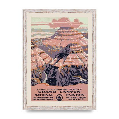 Travel Poster Grand Canyon Usa Wall Art - A3 framed