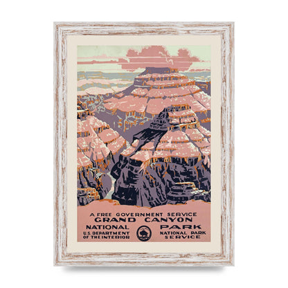 Travel Poster Grand Canyon Usa Wall Art - A4 framed