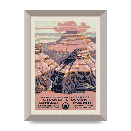Travel Poster Grand Canyon Usa Wall Art - A4 framed