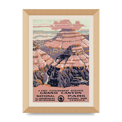 Travel Poster Grand Canyon Usa Wall Art - A4 framed