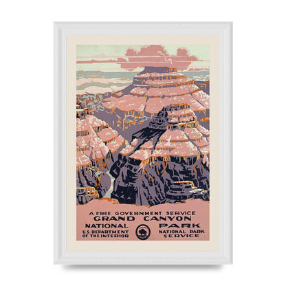 Travel Poster Grand Canyon Usa Wall Art - A4 framed