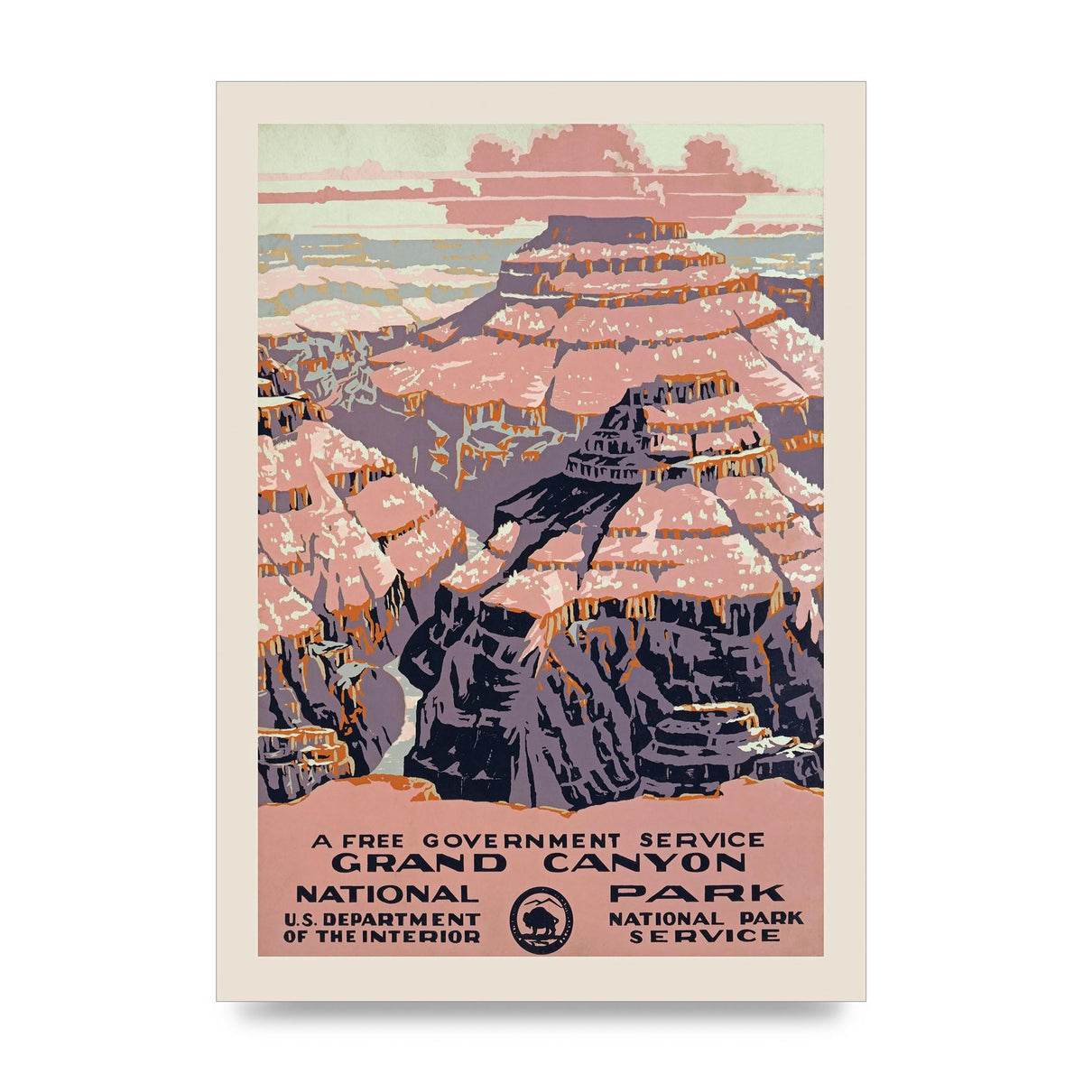 Travel Poster Grand Canyon Usa Wall Art - unframed print
