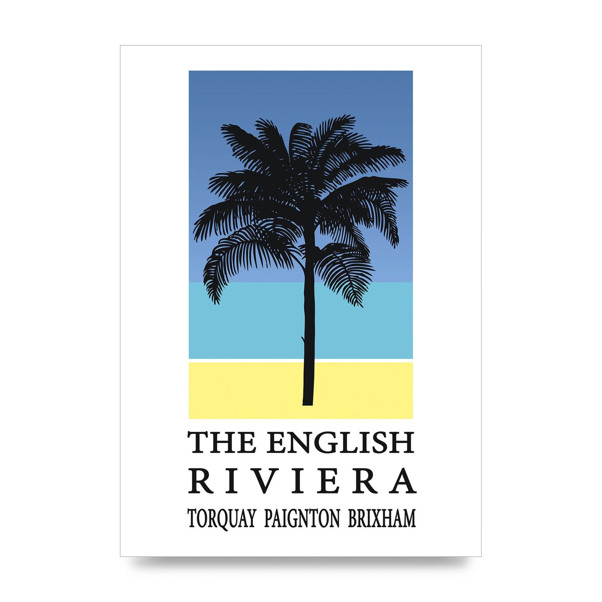 Travel Poster English Riviera Torquay Paignton Brixham Printed Poster - unframed print