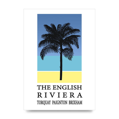 Travel Poster English Riviera Torquay Paignton Brixham Printed Poster - unframed print