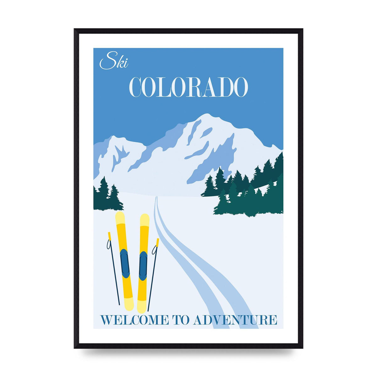 Travel Poster Colorado Art For The Home - A2 framed
