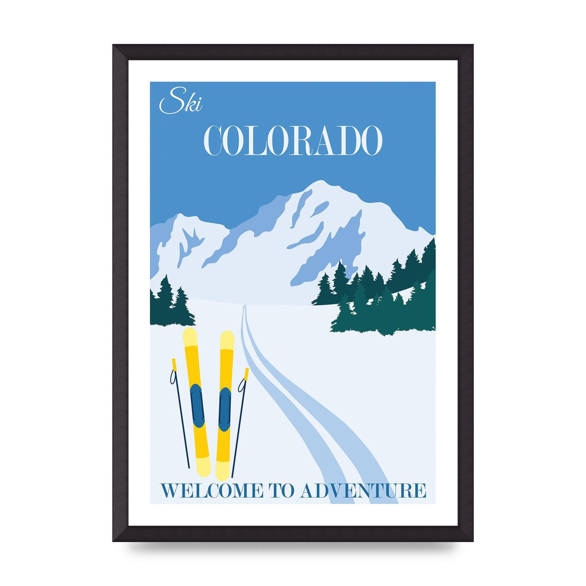 Travel Poster Colorado Art For The Home - A2 framed