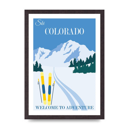 Travel Poster Colorado Art For The Home - A3 framed