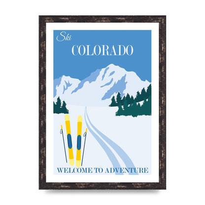 Travel Poster Colorado Art For The Home - A3 framed