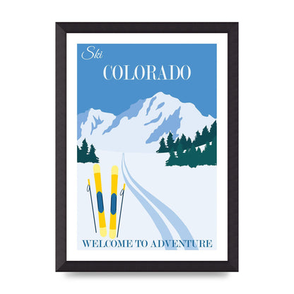 Travel Poster Colorado Art For The Home - A3 framed