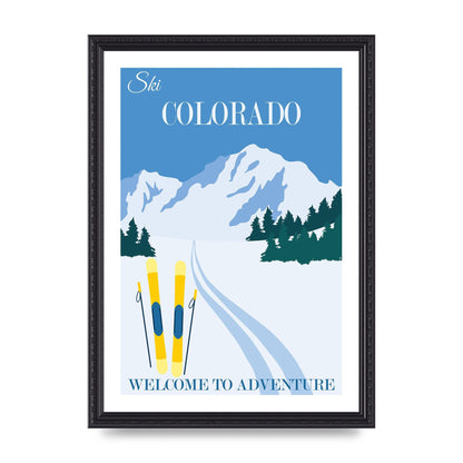 Travel Poster Colorado Art For The Home - A3 framed