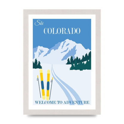 Travel Poster Colorado Art For The Home - A4 framed