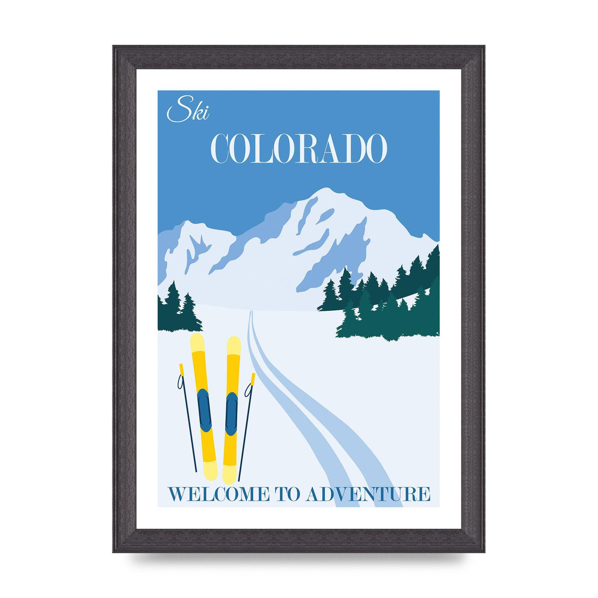 Travel Poster Colorado Art For The Home - A4 framed