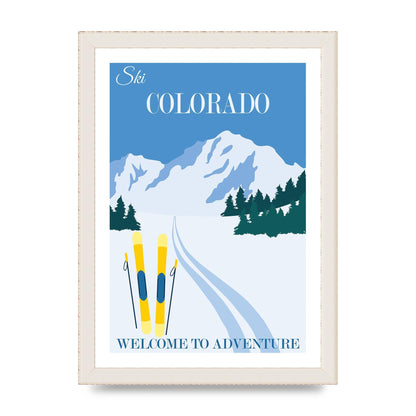Travel Poster Colorado Art For The Home - A4 framed