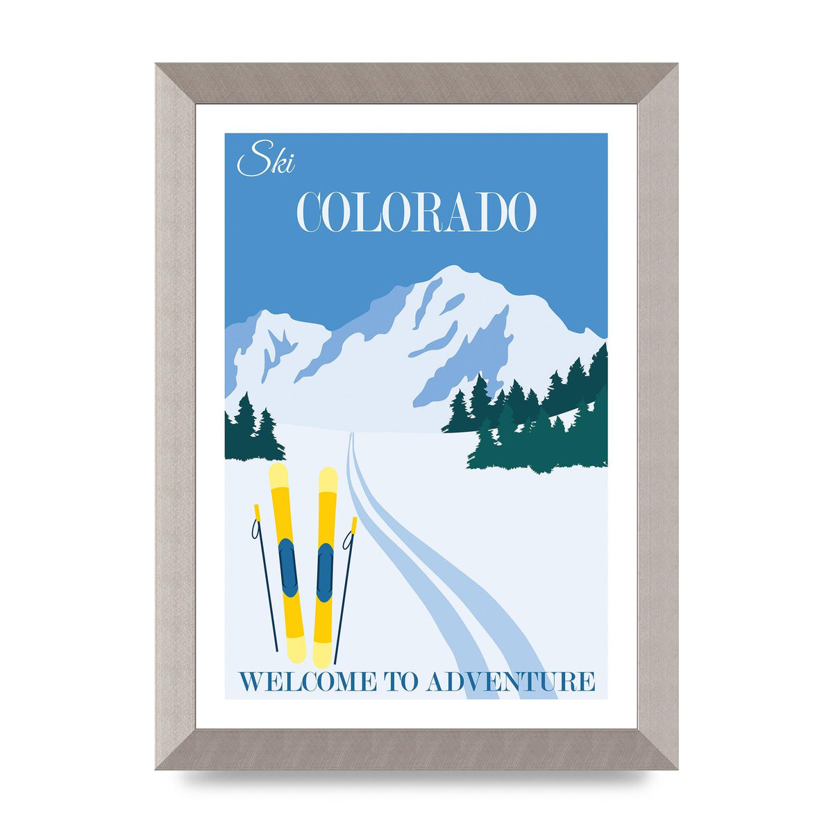 Travel Poster Colorado Art For The Home - A4 framed