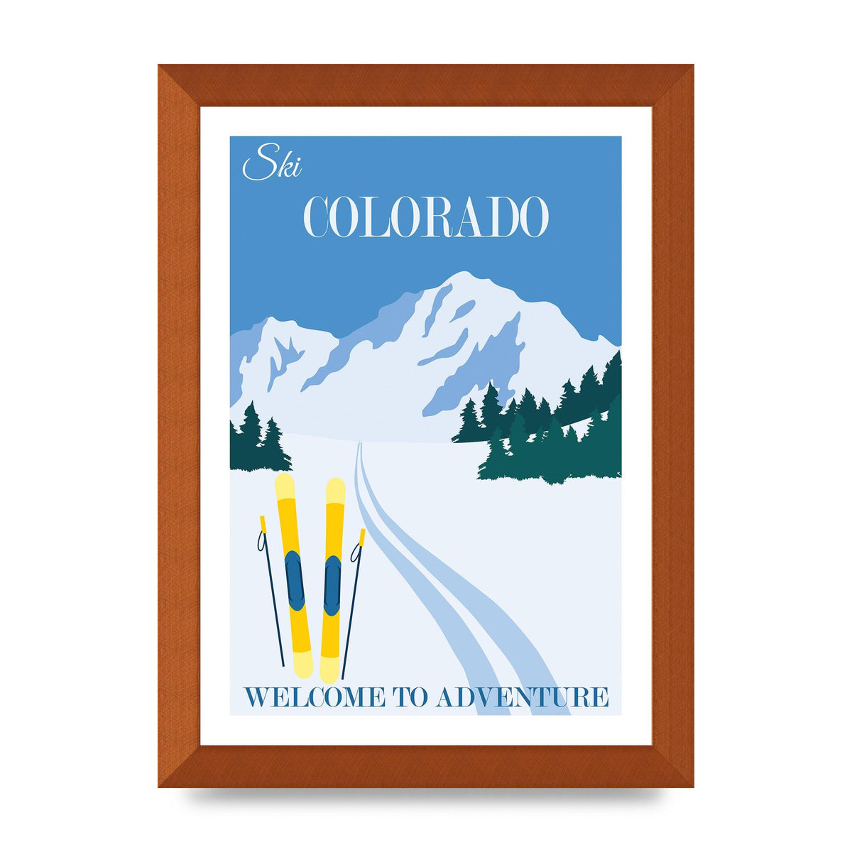 Travel Poster Colorado Art For The Home - A4 framed