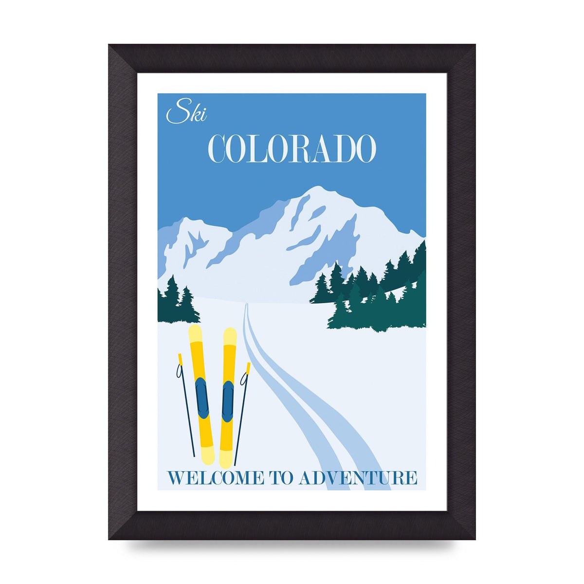 Travel Poster Colorado Art For The Home - A4 framed