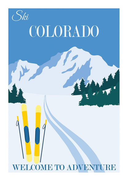 Travel Poster Colorado Art For The Home - detail