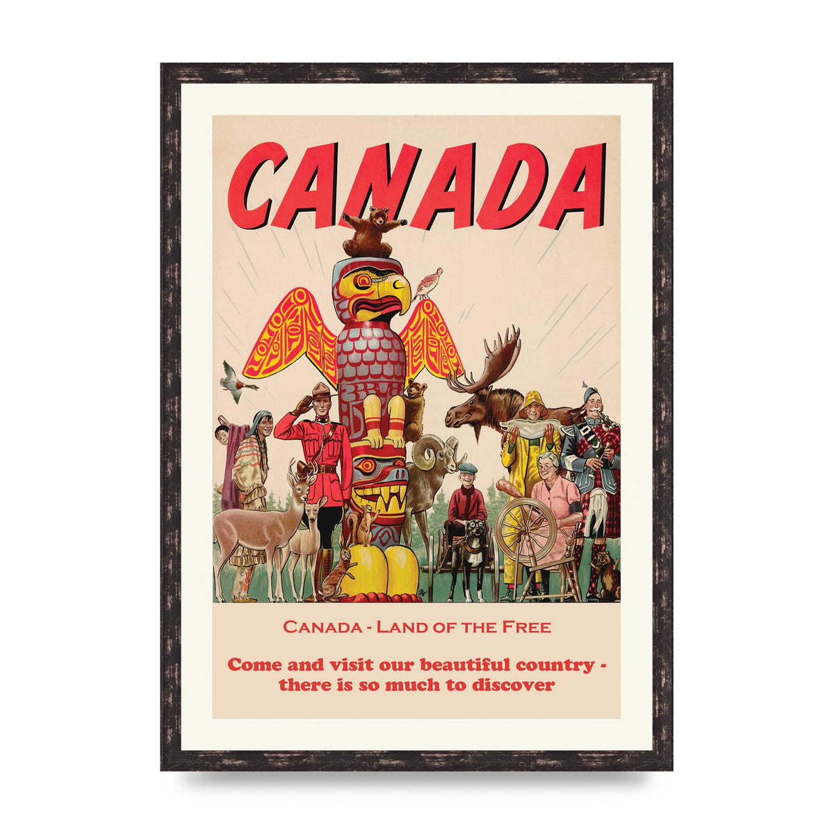 Travel Poster Canada Art For The Home - A2 framed