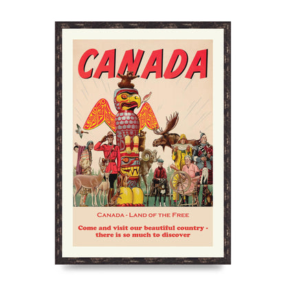 Travel Poster Canada Art For The Home - A2 framed