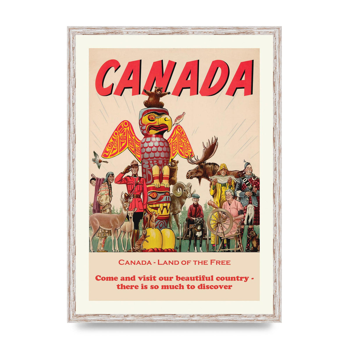 Travel Poster Canada Art For The Home - A2 framed