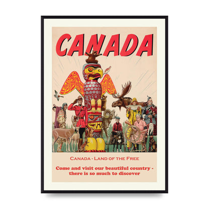 Travel Poster Canada Art For The Home - A2 framed