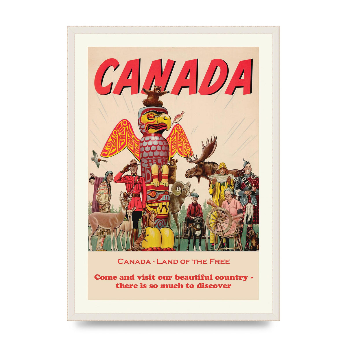 Travel Poster Canada Art For The Home - A2 framed
