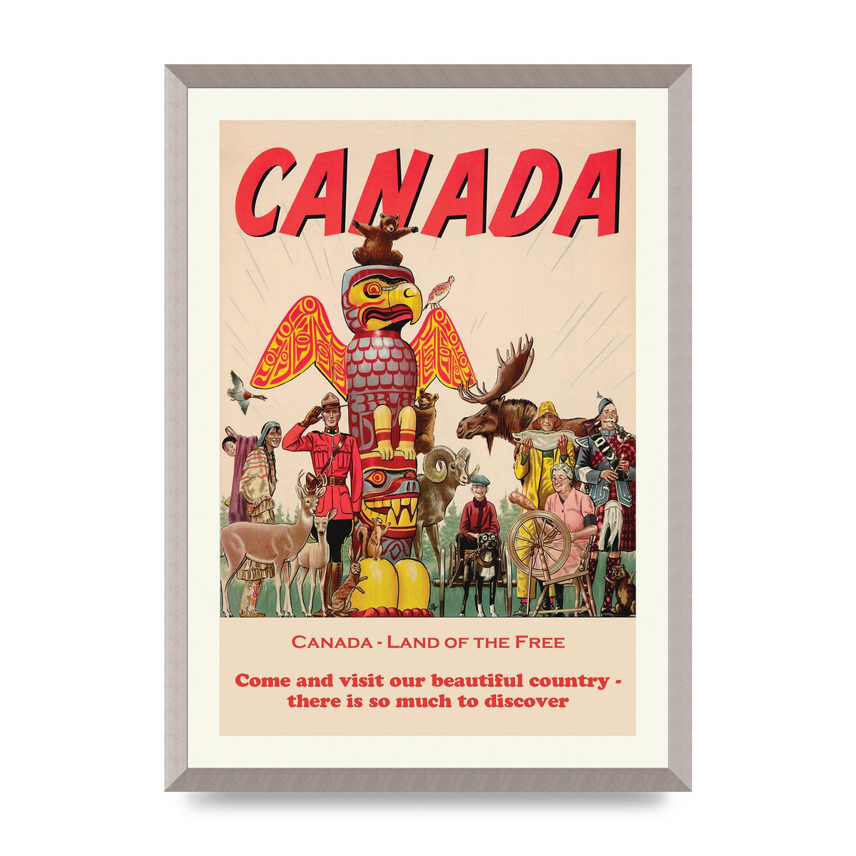 Travel Poster Canada Art For The Home - A2 framed