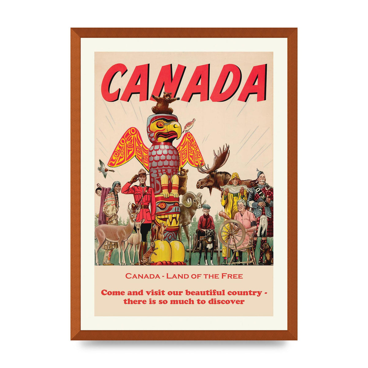 Travel Poster Canada Art For The Home - A2 framed
