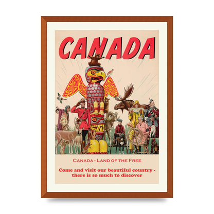 Travel Poster Canada Art For The Home - A2 framed