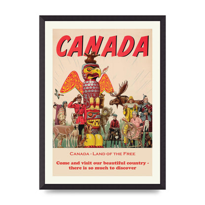 Travel Poster Canada Art For The Home - A2 framed