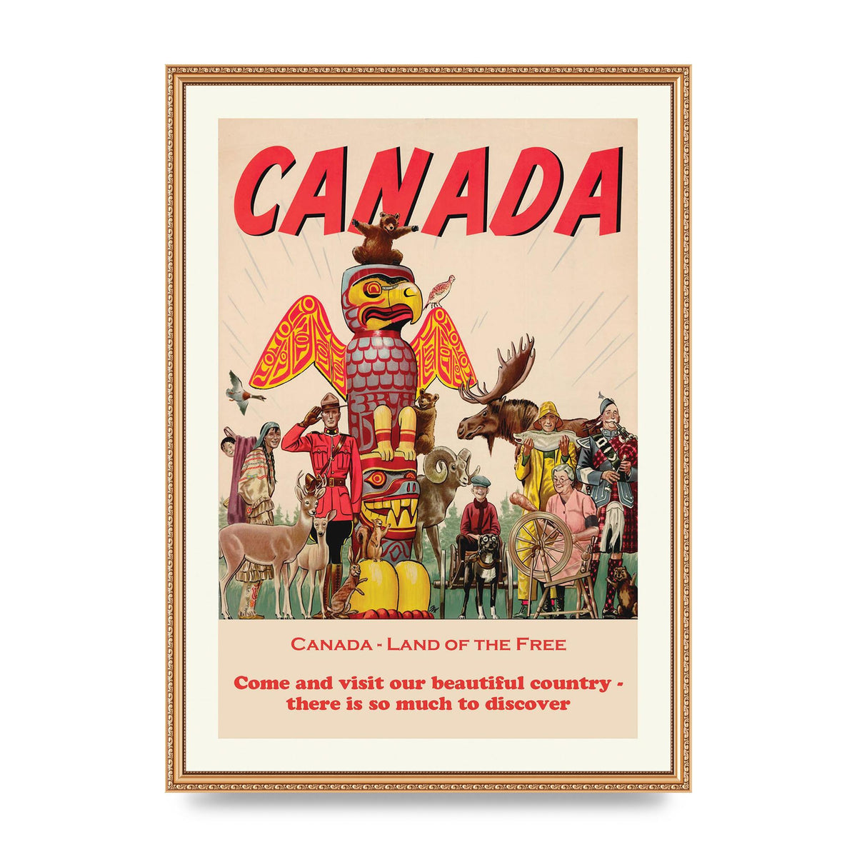 Travel Poster Canada Art For The Home - A2 framed