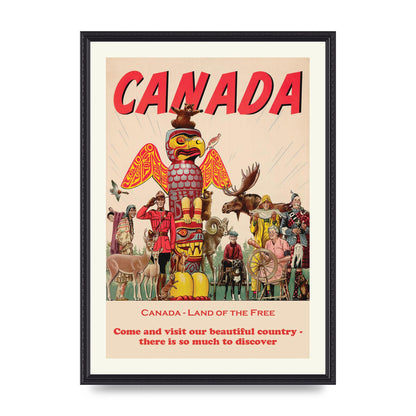 Travel Poster Canada Art For The Home - A2 framed