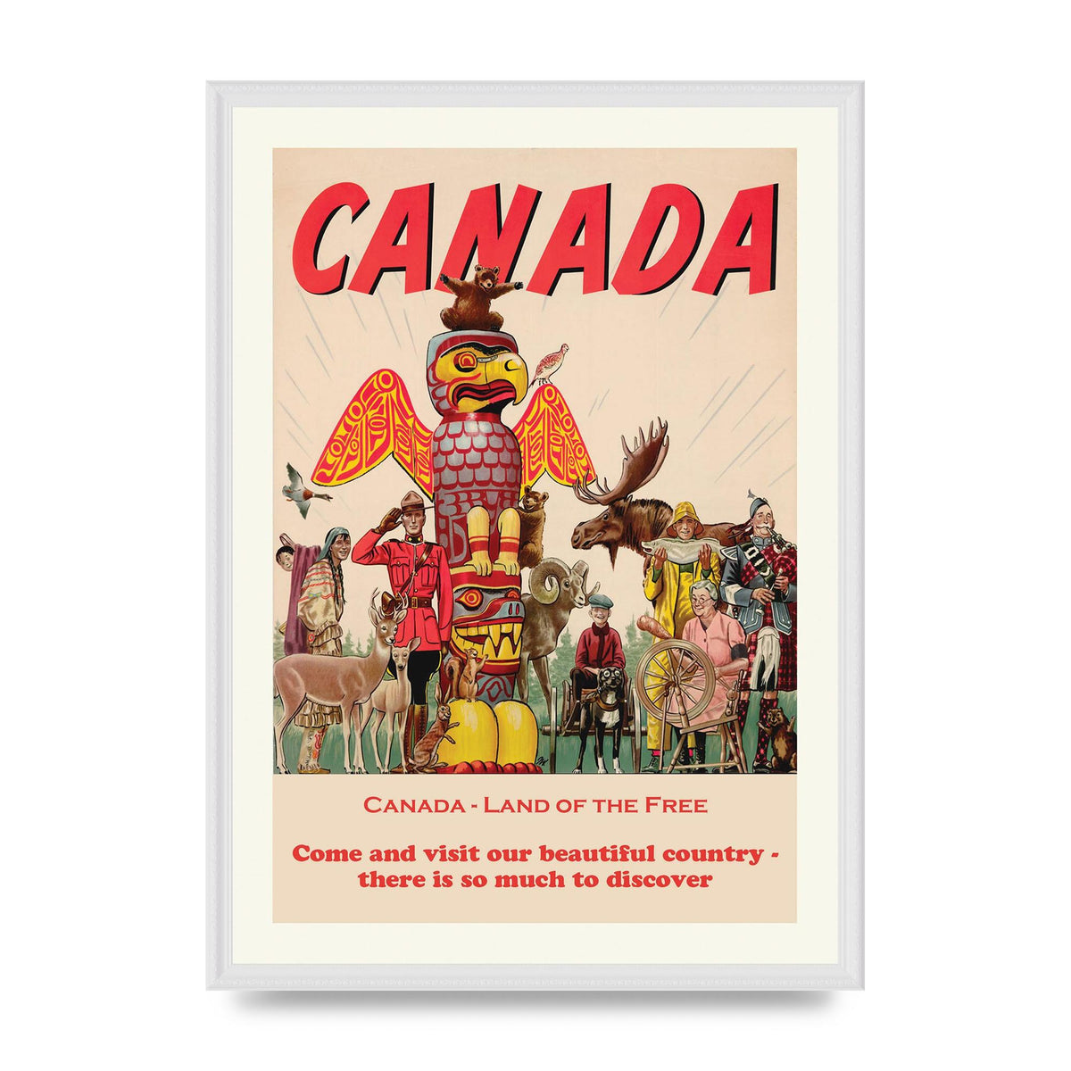 Travel Poster Canada Art For The Home - A2 framed